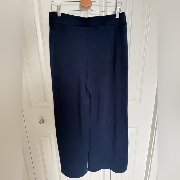 Spanx Air Essentials Women’s X Large  Long Wide Leg Pants blue White TrackStripe - Picture 4 of 5
